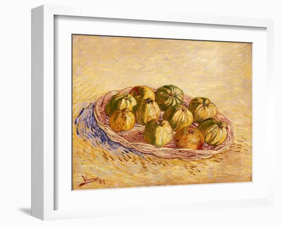 Still Life, Basket of Apples, Autumn 1887-Vincent van Gogh-Framed Giclee Print