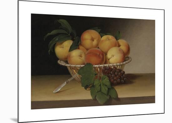 Still Life - Basket of Peaches-Raphaelle Peale-Mounted Premium Giclee Print