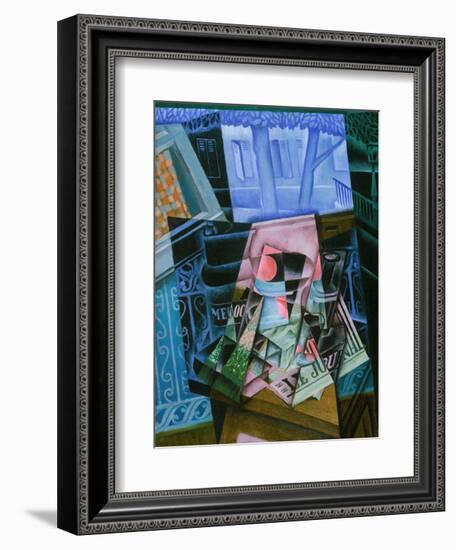 Still Life before an Open Window, Place Ravignan, 1915-Juan Gris-Framed Art Print