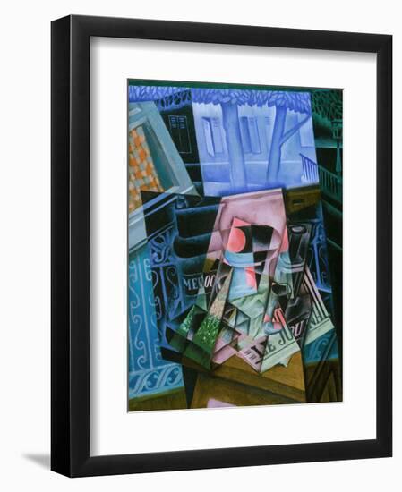 Still Life before an Open Window, Place Ravignan, 1915-Juan Gris-Framed Art Print