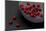 Still Life, Berries, Red, Bowl, Grey, Black, Still Life-Andrea Haase-Mounted Photographic Print