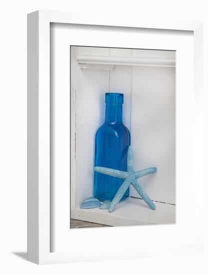 Still Life, Blue, Turquoise, Bottle, Mussels, Starfish-Andrea Haase-Framed Photographic Print