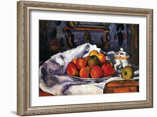 Still Life Bowl of Apples-Paul Cézanne-Framed Art Print