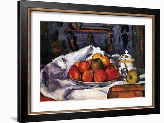 Still Life Bowl of Apples-Paul C?zanne-Framed Art Print