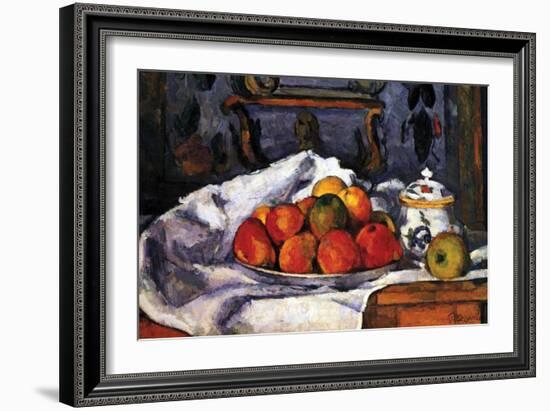 Still Life Bowl of Apples-Paul C?zanne-Framed Art Print