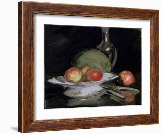 Still Life Bowl of Fruit, Melon and Carafe-George Leslie Hunter-Framed Giclee Print