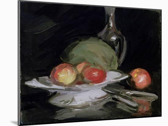 Still Life Bowl of Fruit, Melon and Carafe-George Leslie Hunter-Mounted Giclee Print