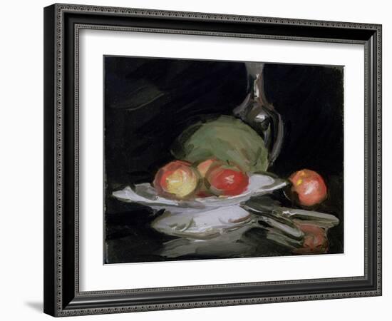 Still Life Bowl of Fruit, Melon and Carafe-George Leslie Hunter-Framed Giclee Print