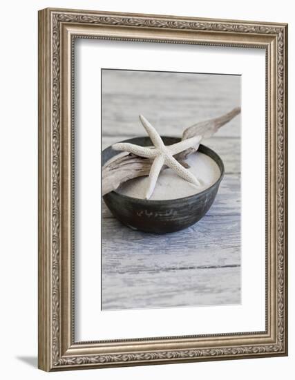 Still Life, Bowl, Sand, Driftwood, Starfish-Andrea Haase-Framed Photographic Print