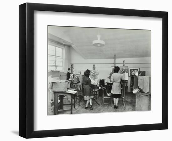 Still Life Class, Saint Martins School of Art, London, 1939-null-Framed Photographic Print