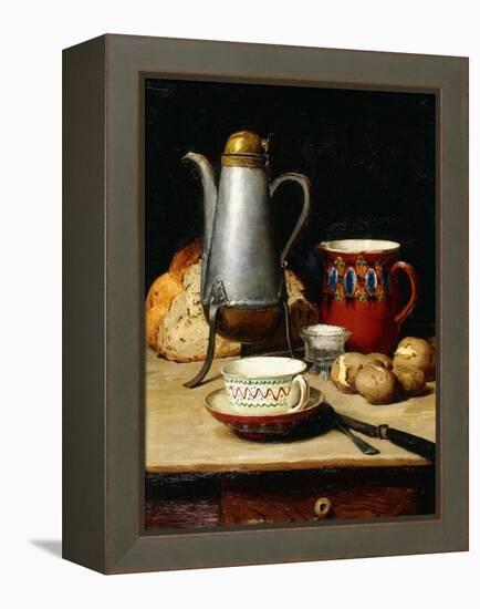 Still Life: Coffee and Potatoes, 1897-Albert Anker-Framed Premier Image Canvas