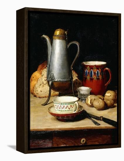 Still Life: Coffee and Potatoes, 1897-Albert Anker-Framed Premier Image Canvas