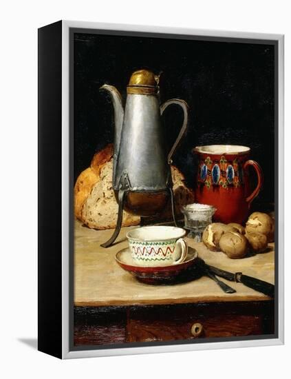 Still Life: Coffee and Potatoes, 1897-Albert Anker-Framed Premier Image Canvas