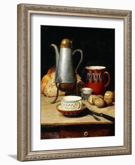 Still Life: Coffee and Potatoes, 1897-Albert Anker-Framed Giclee Print