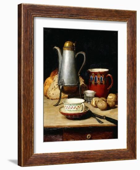 Still Life: Coffee and Potatoes, 1897-Albert Anker-Framed Giclee Print