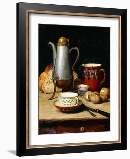 Still Life: Coffee and Potatoes, 1897-Albert Anker-Framed Giclee Print