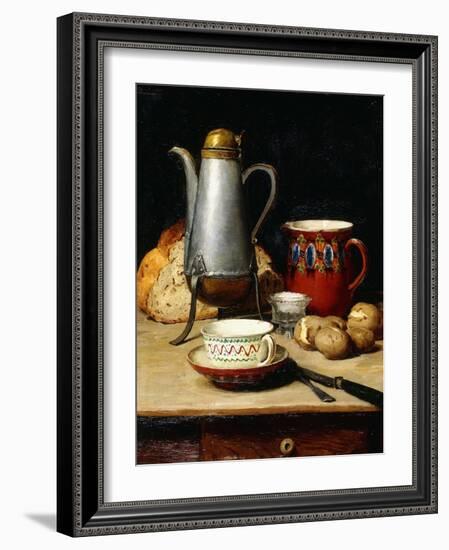 Still Life: Coffee and Potatoes, 1897-Albert Anker-Framed Giclee Print