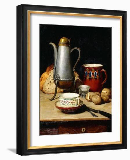 Still Life: Coffee and Potatoes, 1897-Albert Anker-Framed Giclee Print