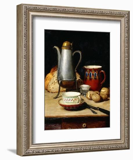 Still Life: Coffee and Potatoes, 1897-Albert Anker-Framed Premium Giclee Print