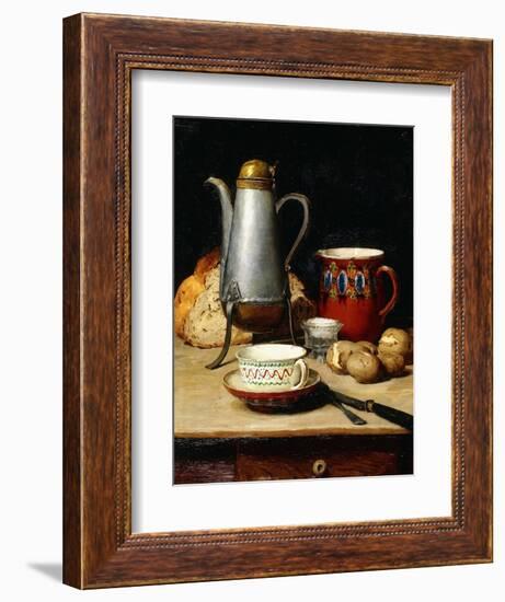 Still Life: Coffee and Potatoes, 1897-Albert Anker-Framed Premium Giclee Print