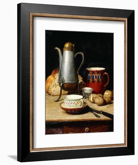 Still Life: Coffee and Potatoes, 1897-Albert Anker-Framed Premium Giclee Print