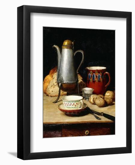 Still Life: Coffee and Potatoes, 1897-Albert Anker-Framed Premium Giclee Print