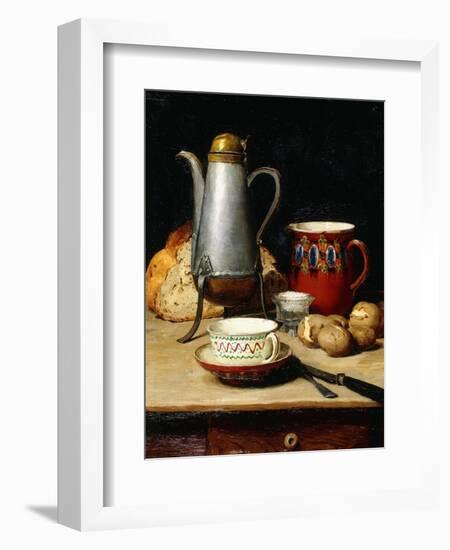 Still Life: Coffee and Potatoes, 1897-Albert Anker-Framed Premium Giclee Print