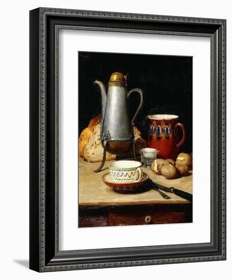 Still Life: Coffee and Potatoes, 1897-Albert Anker-Framed Premium Giclee Print