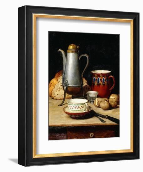 Still Life: Coffee and Potatoes, 1897-Albert Anker-Framed Premium Giclee Print