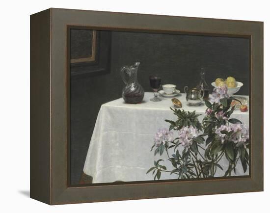 Still Life: Corner of a Table, 1873-Ignace Henri Jean Fantin-Latour-Framed Premier Image Canvas
