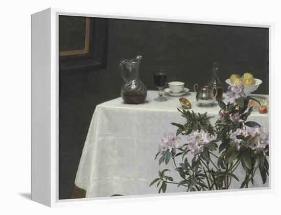 Still Life: Corner of a Table, 1873-Ignace Henri Jean Fantin-Latour-Framed Premier Image Canvas
