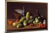 Still Life: Cucumbers, Tomatoes and Containers. Painting by Luis Melendez (1716 - 1780), 18Th Centu-Luis Egidio Menendez or Melendez-Mounted Giclee Print