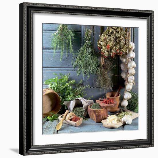 Still Life: Drying Herbs and Spices-null-Framed Photographic Print