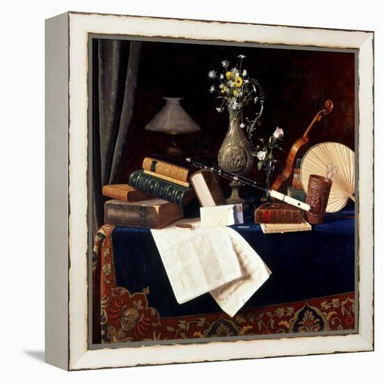 Still Life, Ease-William Michael Harnett-Framed Premier Image Canvas