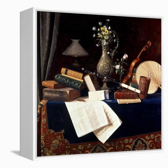 Still Life, Ease-William Michael Harnett-Framed Premier Image Canvas