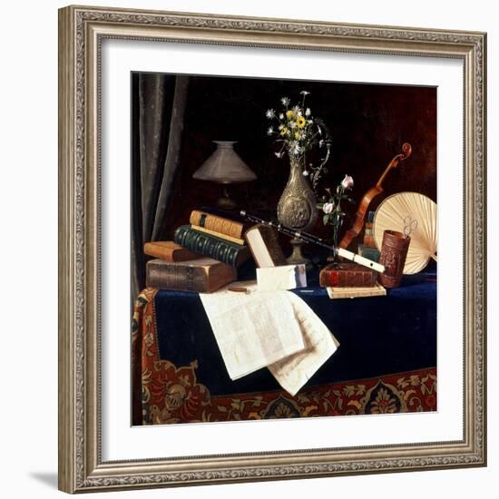 Still Life, Ease-William Michael Harnett-Framed Giclee Print