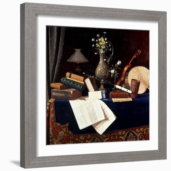 Still Life, Ease-William Michael Harnett-Framed Giclee Print