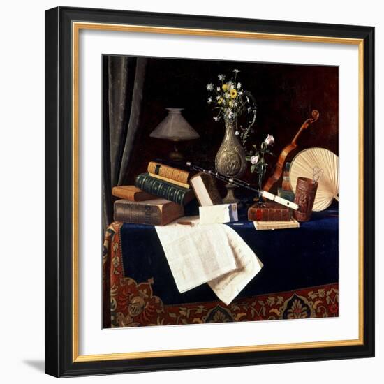 Still Life, Ease-William Michael Harnett-Framed Giclee Print