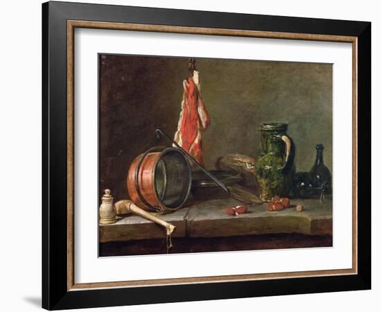 Still Life: Feast Day Menu, 1731-Jean-Baptiste Simeon Chardin-Framed Giclee Print