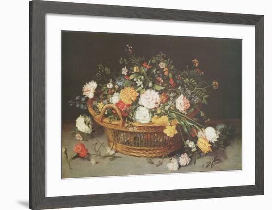Still Life - Floral Basket-Jan Brueghel the Younger-Framed Art Print