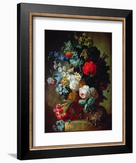 Still Life, Flowers and Bird's Nest-Jan van Os-Framed Giclee Print