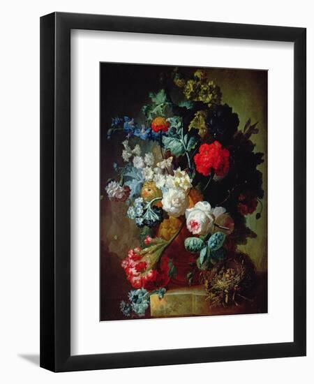 Still Life, Flowers and Bird's Nest-Jan van Os-Framed Giclee Print