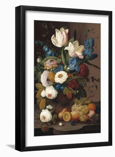 Still Life Flowers and Fruit, 1848-Severin Roesen-Framed Giclee Print