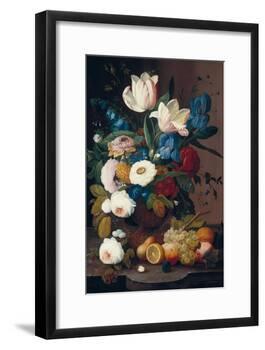 Still Life, Flowers and Fruit, 1848-Severin Roesen-Framed Giclee Print