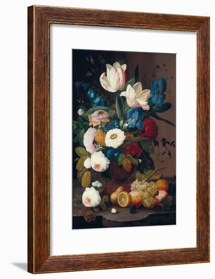 Still Life, Flowers and Fruit, 1848-Severin Roesen-Framed Giclee Print