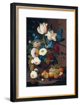 Still Life, Flowers and Fruit, 1848-Severin Roesen-Framed Giclee Print