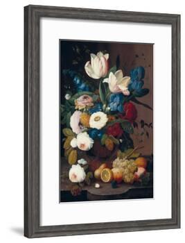 Still Life, Flowers and Fruit, 1848-Severin Roesen-Framed Giclee Print