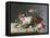 Still Life: Flowers on a Marble Topped Table-Eug?ne Boudin-Framed Premier Image Canvas