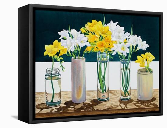 Still Life Freesias-Christopher Ryland-Framed Premier Image Canvas