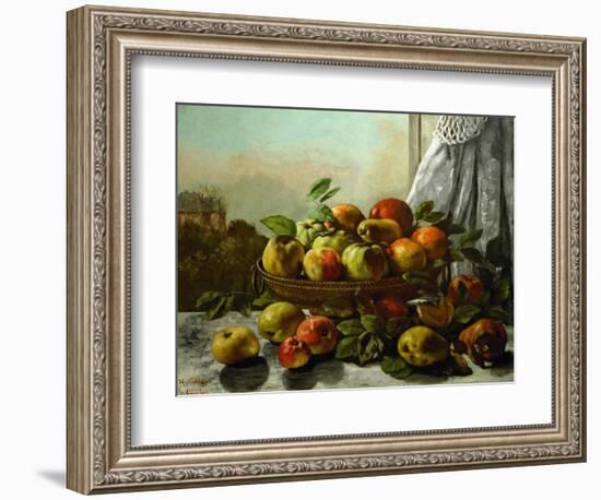 Still Life, Fruit, 1871-Gustave Courbet-Framed Giclee Print